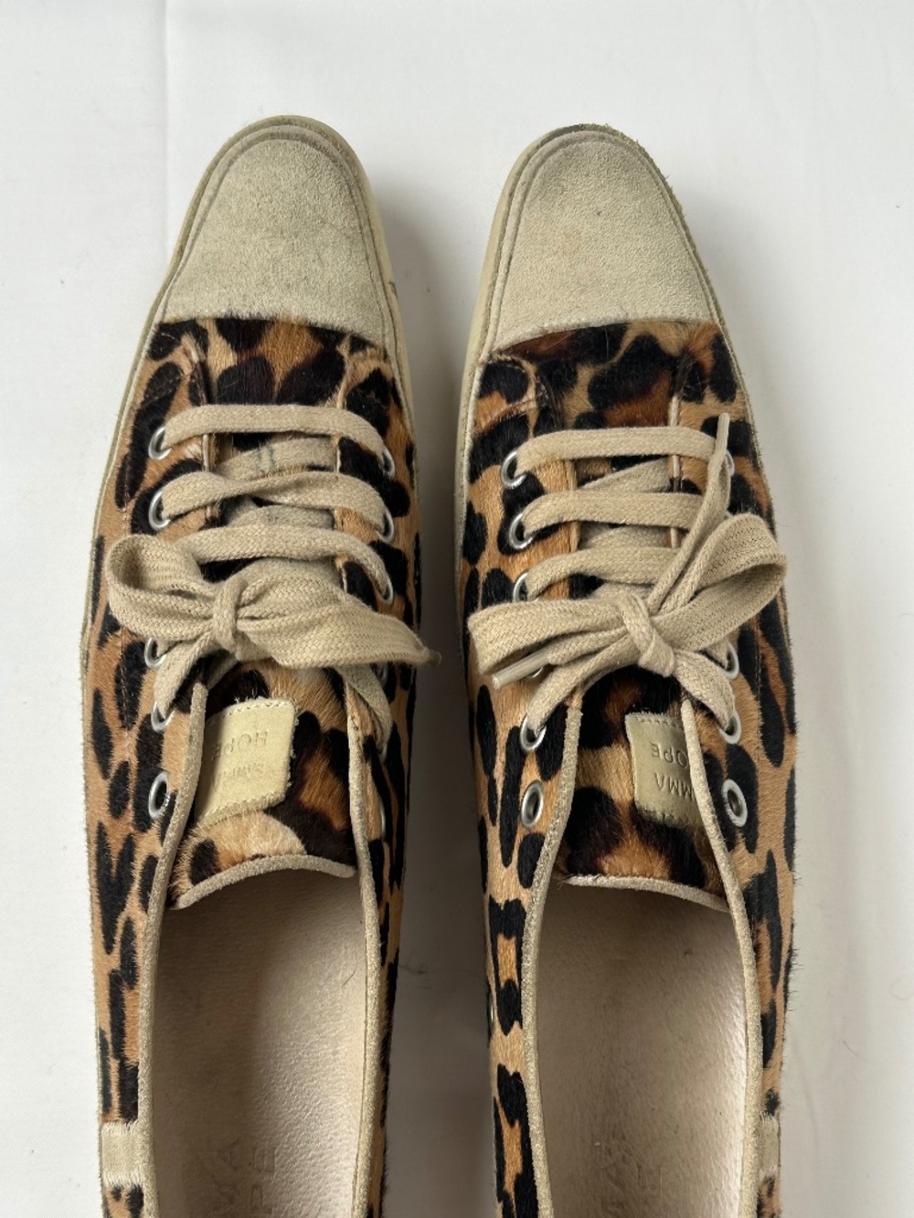 Emma Hope Leopard Pony Hair Calf Sneakers Made in Italy